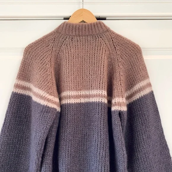 Xirena Sweater Alpaca Blend Knit Mock Neck Pullover Neutral Snowbird Size XS - Picture 6 of 9